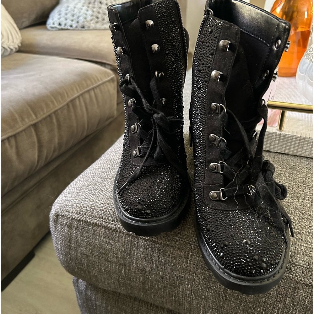 black sparkly boots. only wore once. size 8